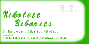 nikolett bibarits business card